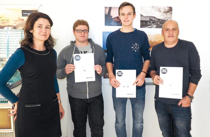 Wir gratulieren den Preisträgern Denis Wiedenig, Julian Wachter und Ernst Passler.