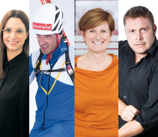 Menschen v.l.: Jennifer Bitsche, Patrick Innerhofer, Sabine Tichy-Treimel, Martin Weinzerl