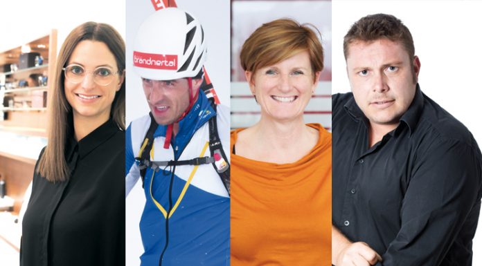 Menschen v.l.: Jennifer Bitsche, Patrick Innerhofer, Sabine Tichy-Treimel, Martin Weinzerl