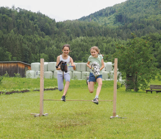 Reitturnier mit Steckenpferd